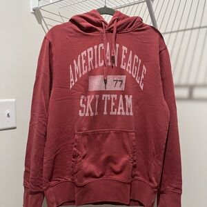 American Eagle Outfitters Maroon Ski Team Hoodie